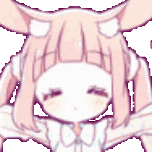 gif of a cute bunny girl blowing kisses
